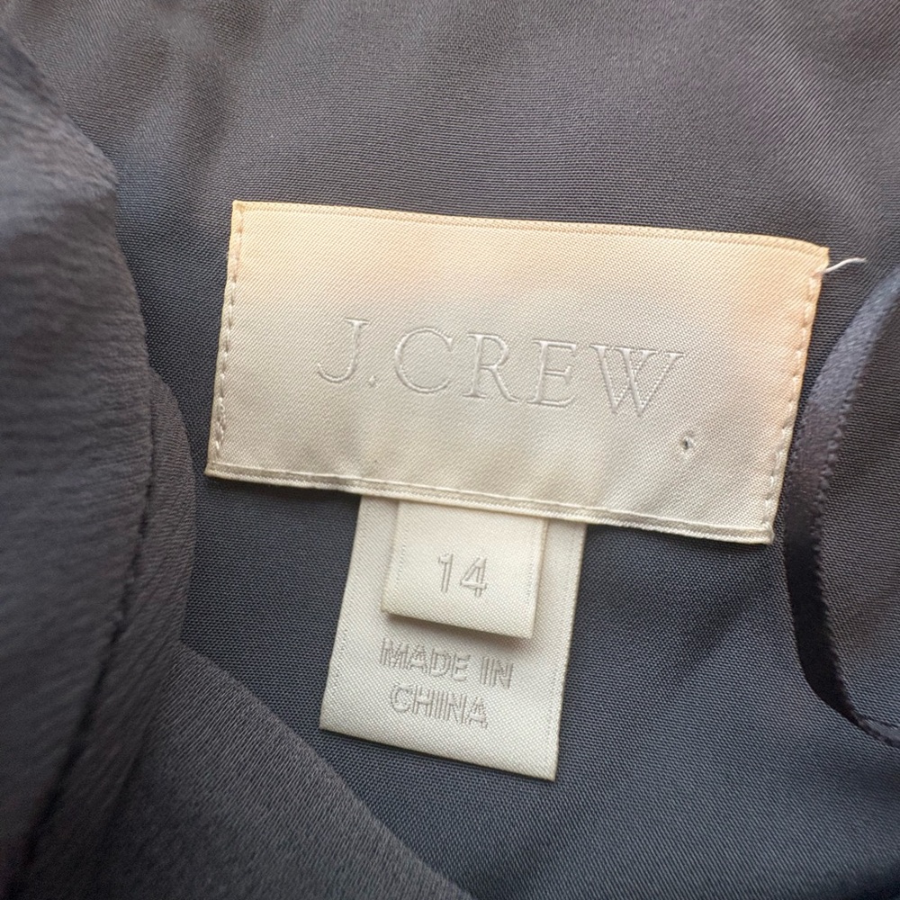J. Crew Clara Silk Chiffon Coctail Party Dinner Dress in Gray - Picture 7 of 10